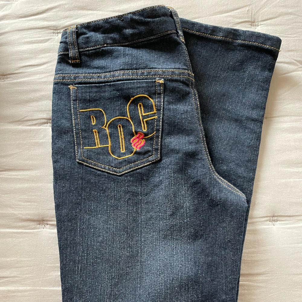 vintage skinny leg rocawear jeans (1999) .
